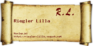 Riegler Lilla névjegykártya